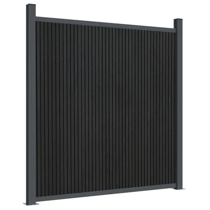 Panel De Valla Wpc Gris 526x186 Cm / Vetonek_3
