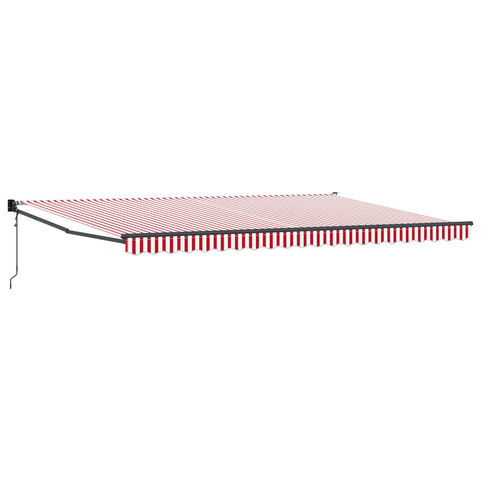 Toldo Retráctil Rojo Y Blanco 500 X 300 X 165 Cm_0