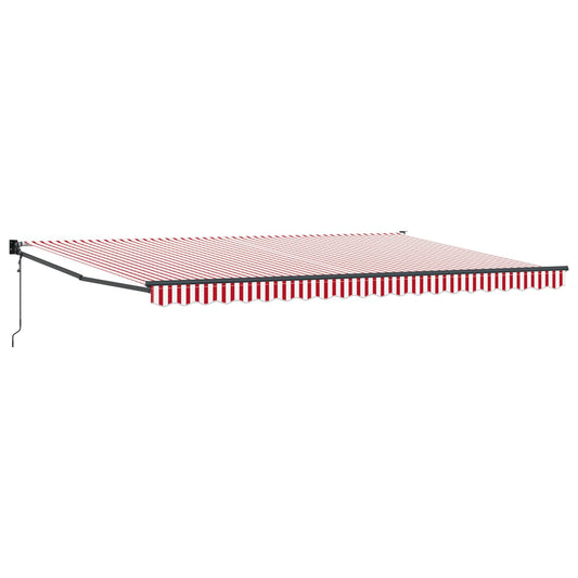 Toldo Retráctil Rojo Y Blanco 500 X 300 X 165 Cm_0