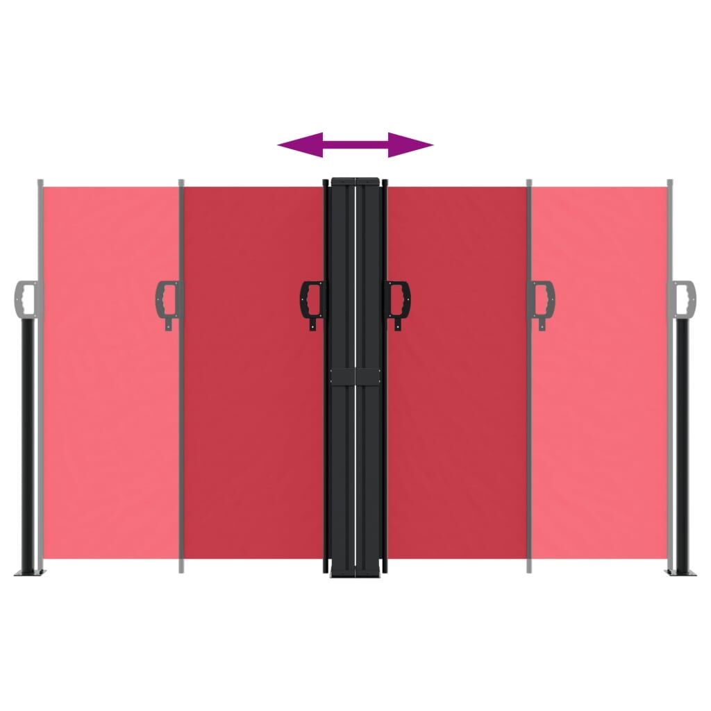 Vidaxl Toldo Lateral Retráctil Rojo 140x1200 Cm_4