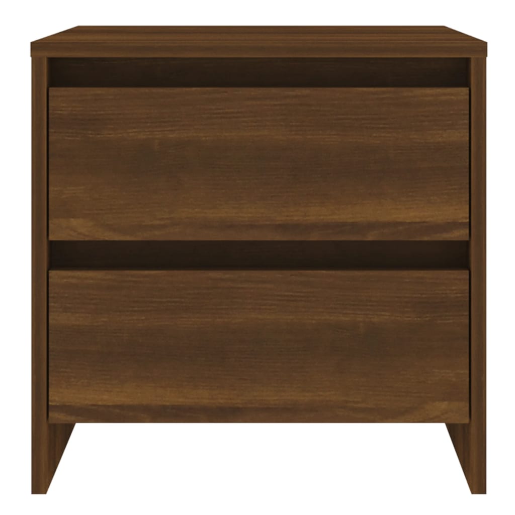 Mesita De Noche Madera Ingeniería Marrón Roble 45x34,5x44,5 Cm_1