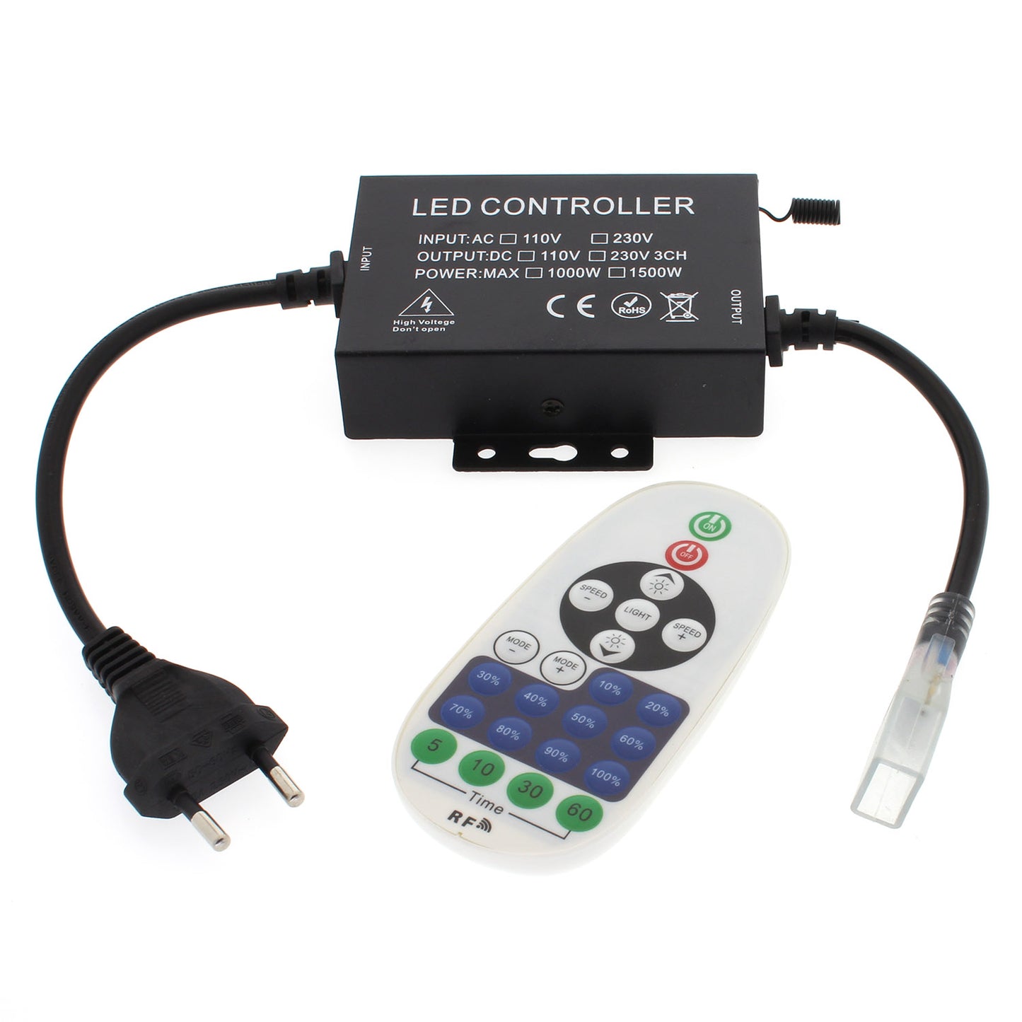 Controlador Dimmer Rf Tira Led 220v Monocolor 1500w, Ip65_2