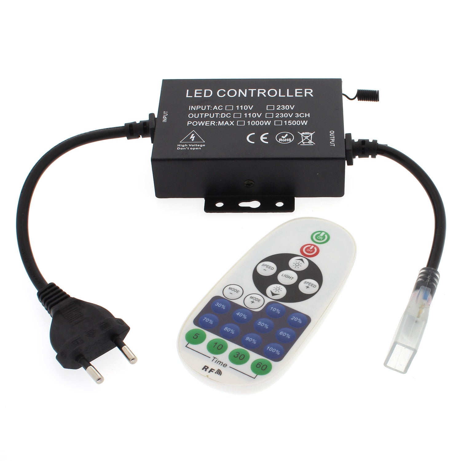 Controlador Dimmer Rf Tira Led 220v Monocolor 1500w, Ip65_2