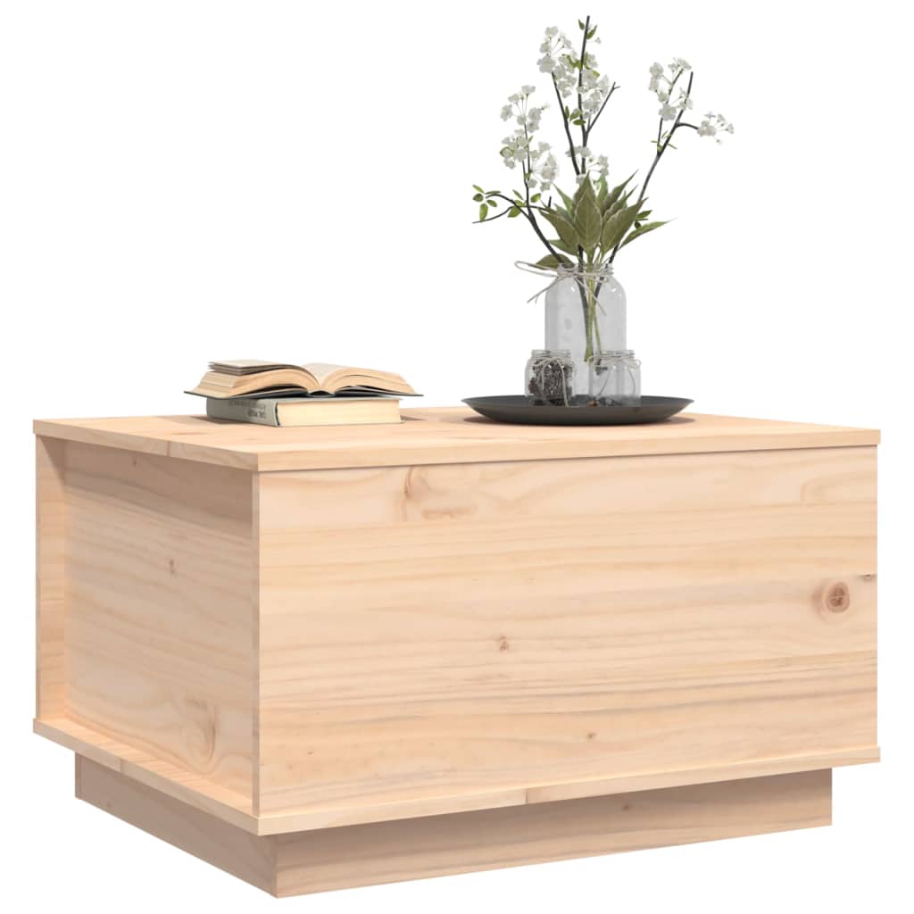 Mesa De Centro De Madera Maciza De Pino 60x50x35 Cm_2