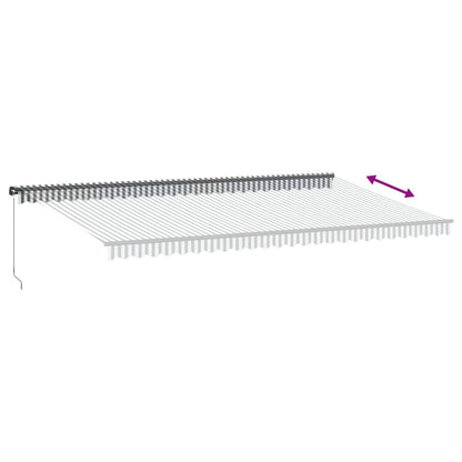 Toldo Retráctil Manual Luz Led Antracita Y Blanco 600x350 Cm_5
