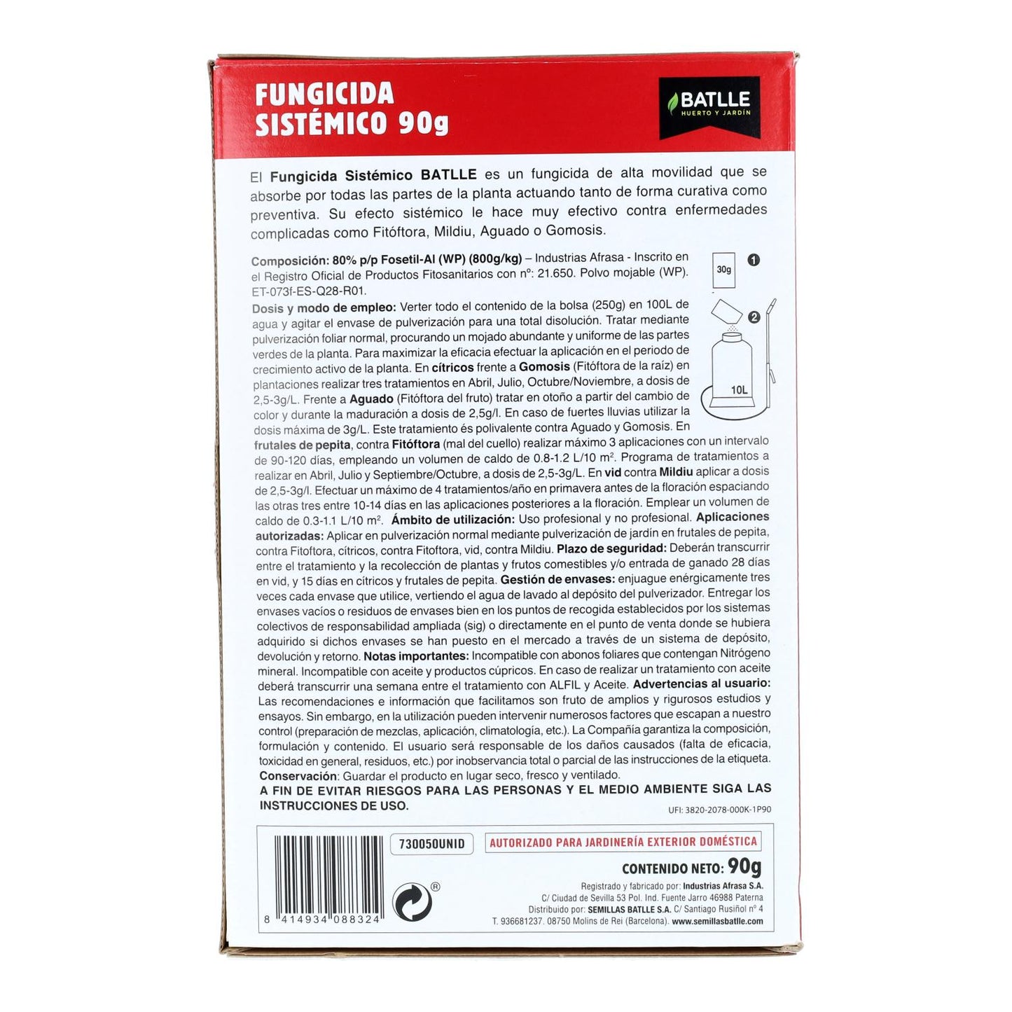 Fungicida sistémico 3 x 30 g Batlle