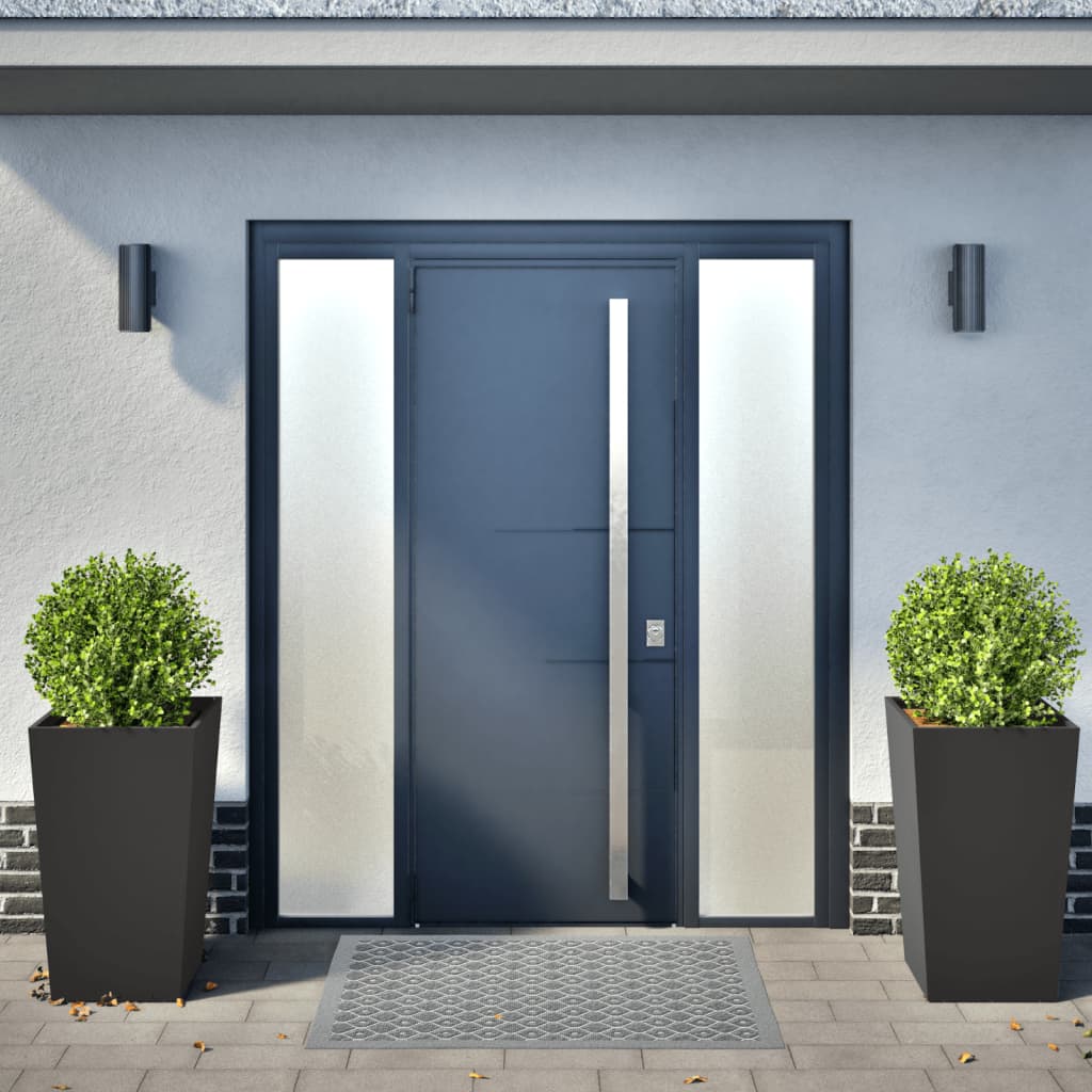 Jardineras 2 Uds Acero Negro 45x45x75 Cm_2