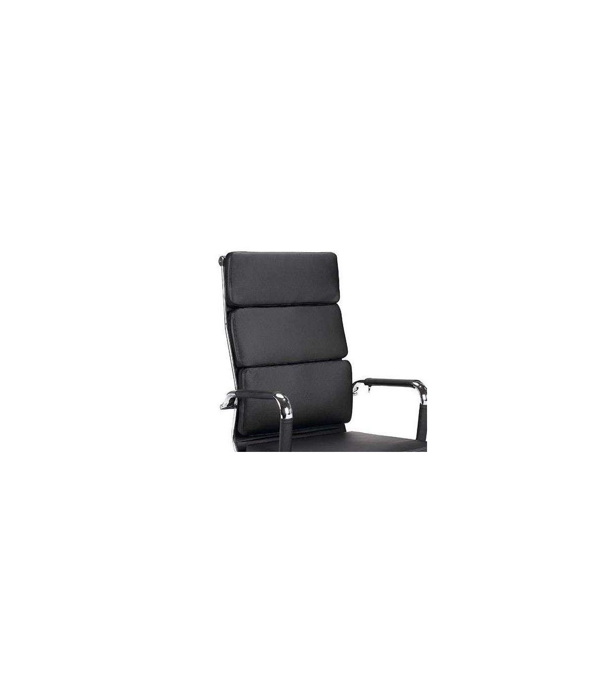 Silla Despacho Giratoria Elevable Piel Sintetica En Color Negro, 109-116 Cm(alto)61 Cm(anc_2
