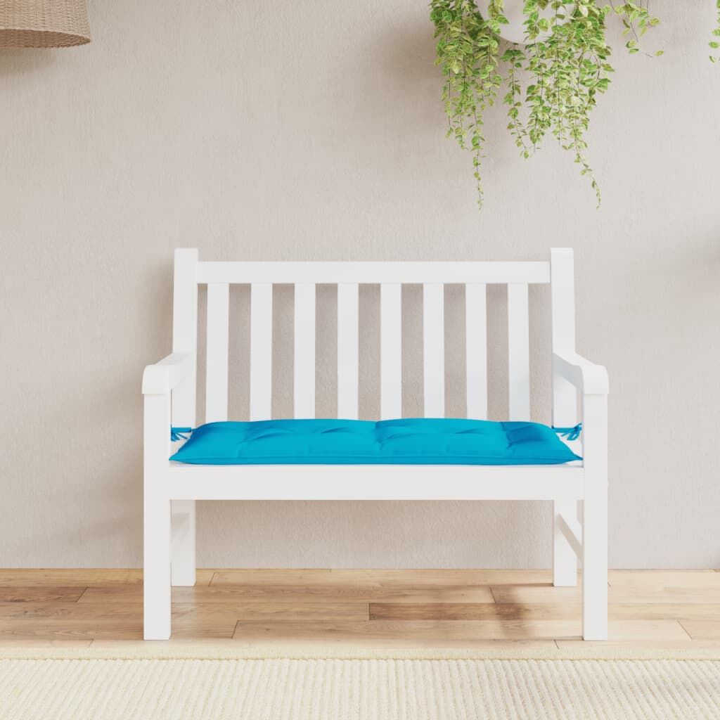 Vidaxl Cojín De Banco De Jardín Tela Oxford Azul 100x50x7 Cm_1