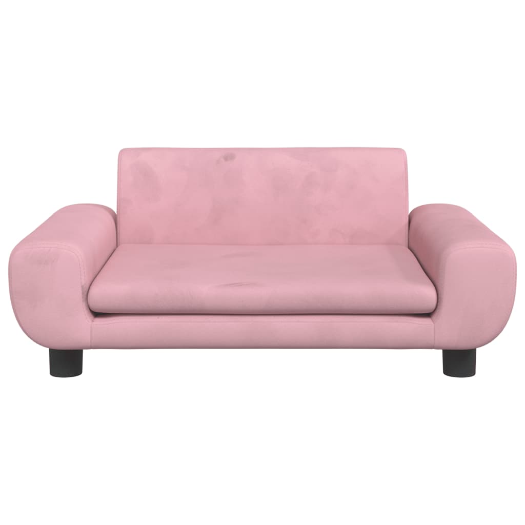 Cama Para Perros De Terciopelo Rosa 70x45x33 Cm / Vetonek_0
