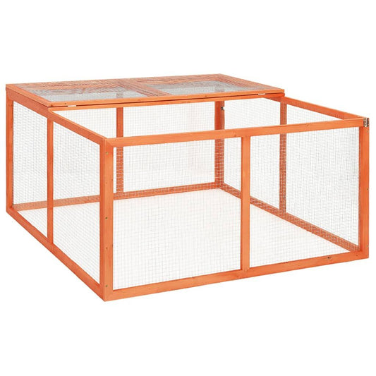 Vidaxl Conejera De Madera Maciza De Abeto 124x120x60 Cm_0