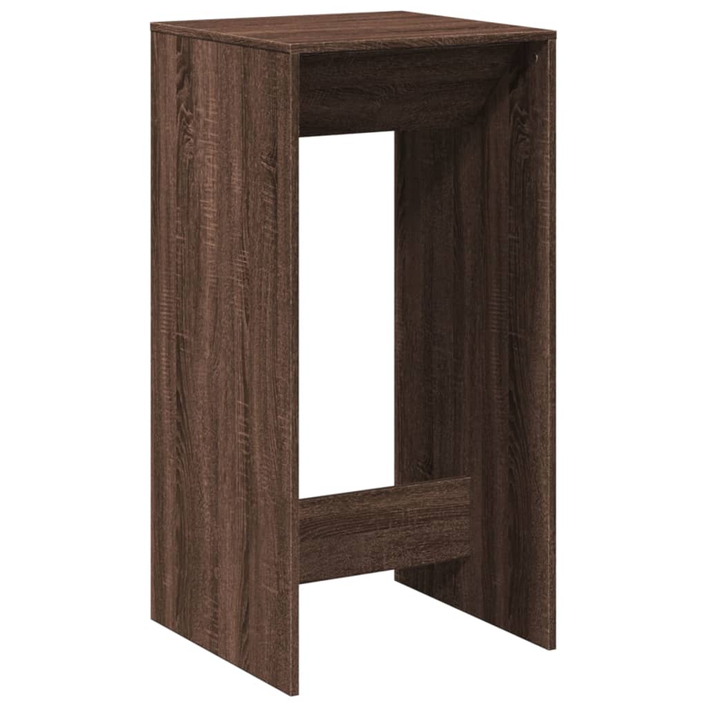 Mesa Alta De Bar Madera Ingeniería Marrón Roble 51x50x103,5 Cm_0