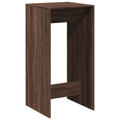 Mesa Alta De Bar Madera Ingeniería Marrón Roble 51x50x103,5 Cm_0