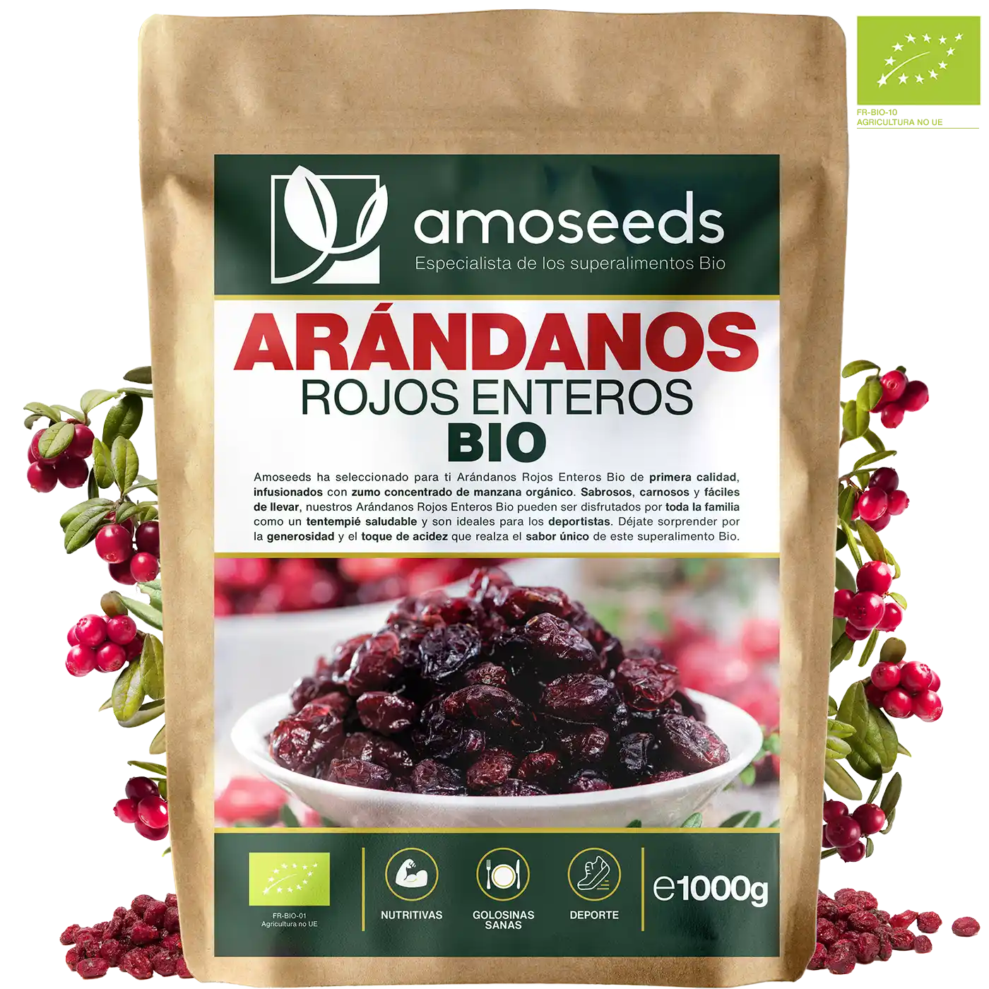 Arándanos Rojos Enteros Bio 1kg_0