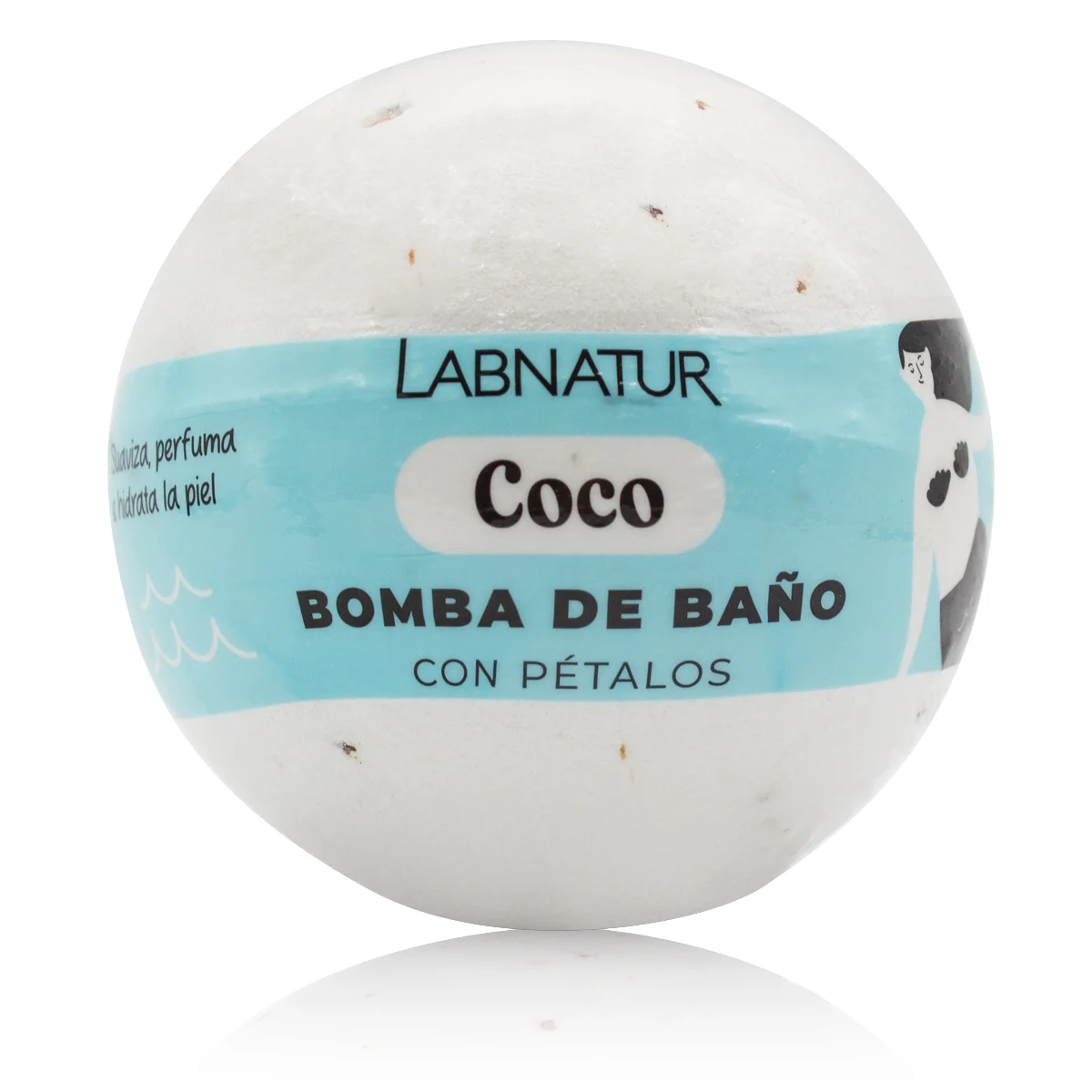 Bomba de Baño Coco con Pétalos Labnatur 140 g | Aroma Dulce y Exótico | Hidrata, Suaviza y Perfuma | Vegana_0