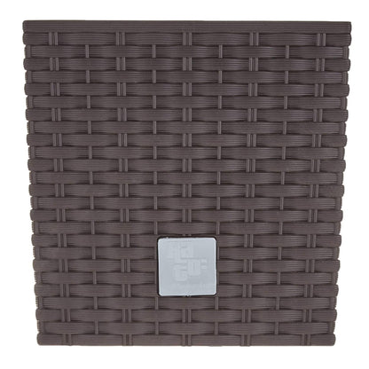 Maceta Rato 10 Litros Con Cubilete Para Plantar En Color Ocre Oscuro 22,3 X 22,3 X 22,8 Cm.