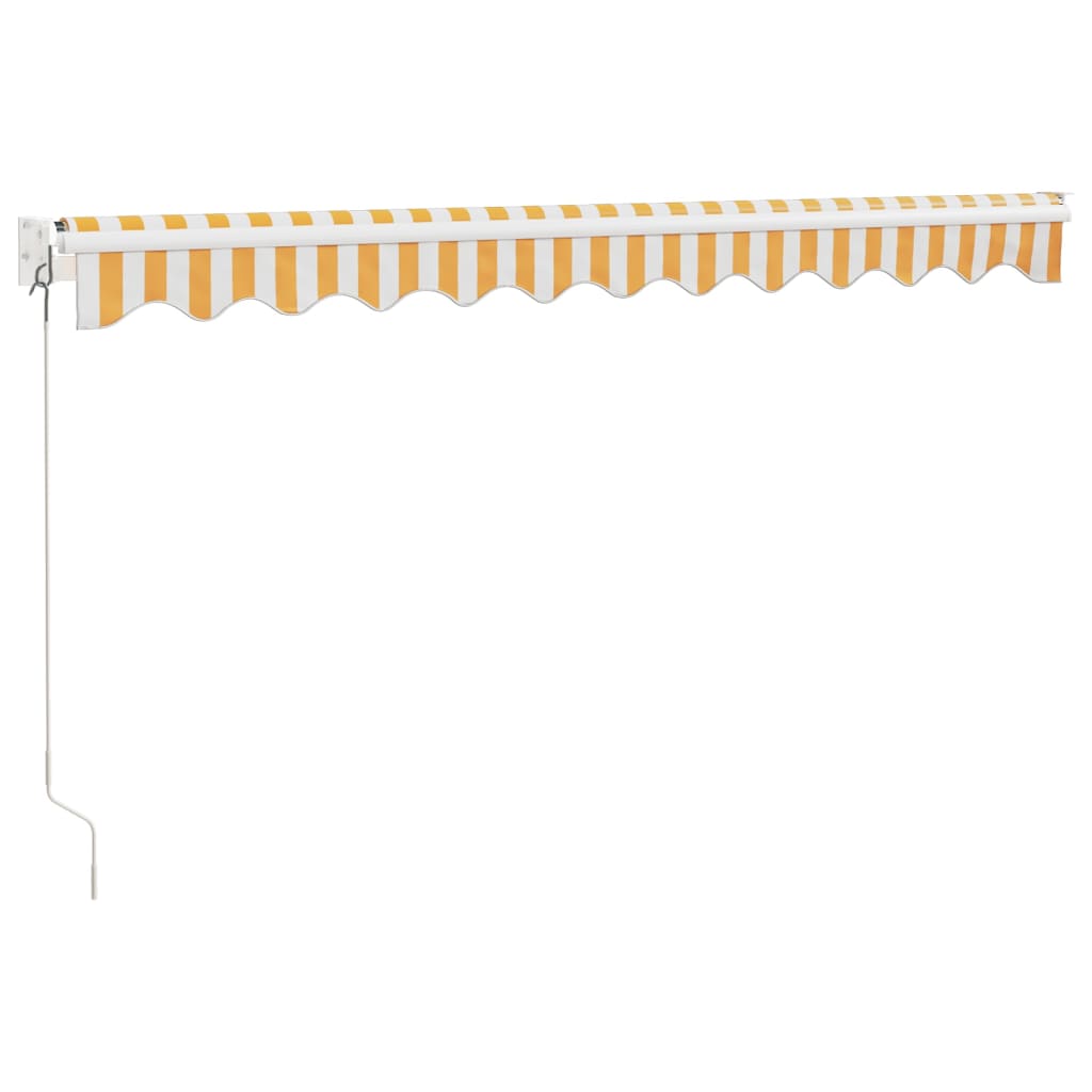 Toldo Retráctil Aluminio Y Tela Blanco Y Amarillo 3x2,5 M_5