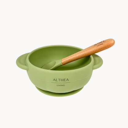 Vajilla De Silicona Orgánica - 8 Piezas - Verde Oliva._3