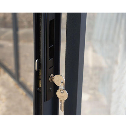 Pérgola adosada cerrada aluminio San Remo gris 385x435 cm Canopia by Palram