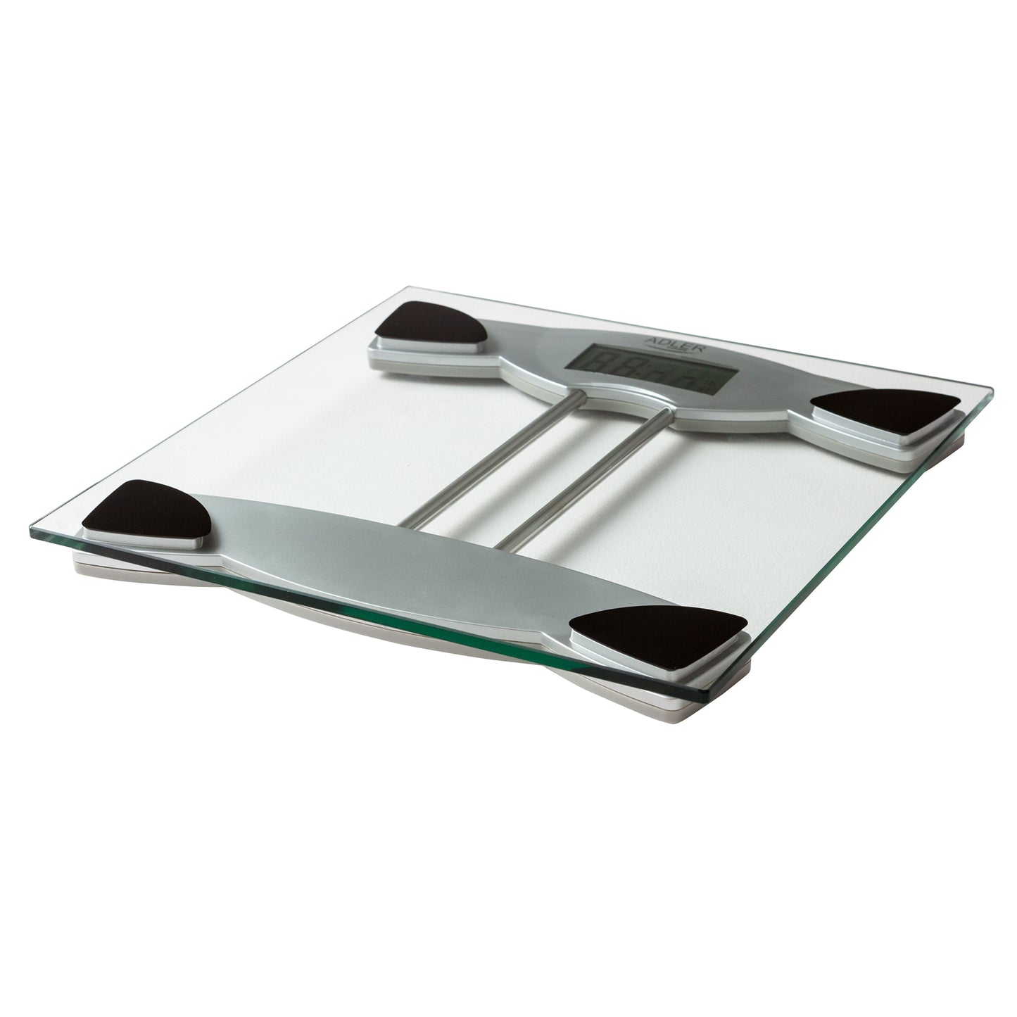 Báscula De Baño Digital Cristal Templado, Alta Medición 150 Kg  100 G, Apagado Automático Adler Ad 8124 Transparente