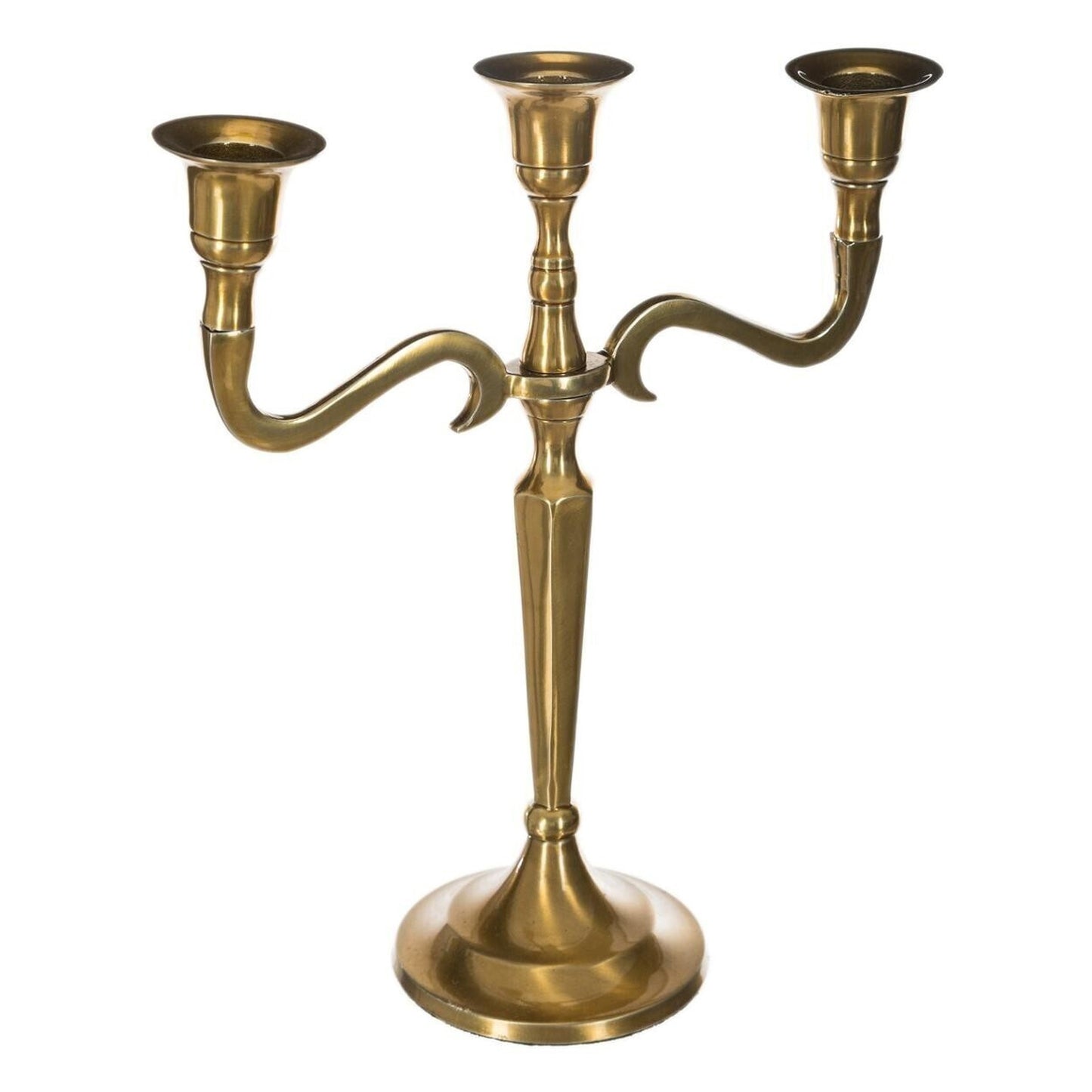 Wellhome Portavelas Metal Dorado 3 Cabezas