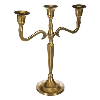 Wellhome Portavelas Metal Dorado 3 Cabezas