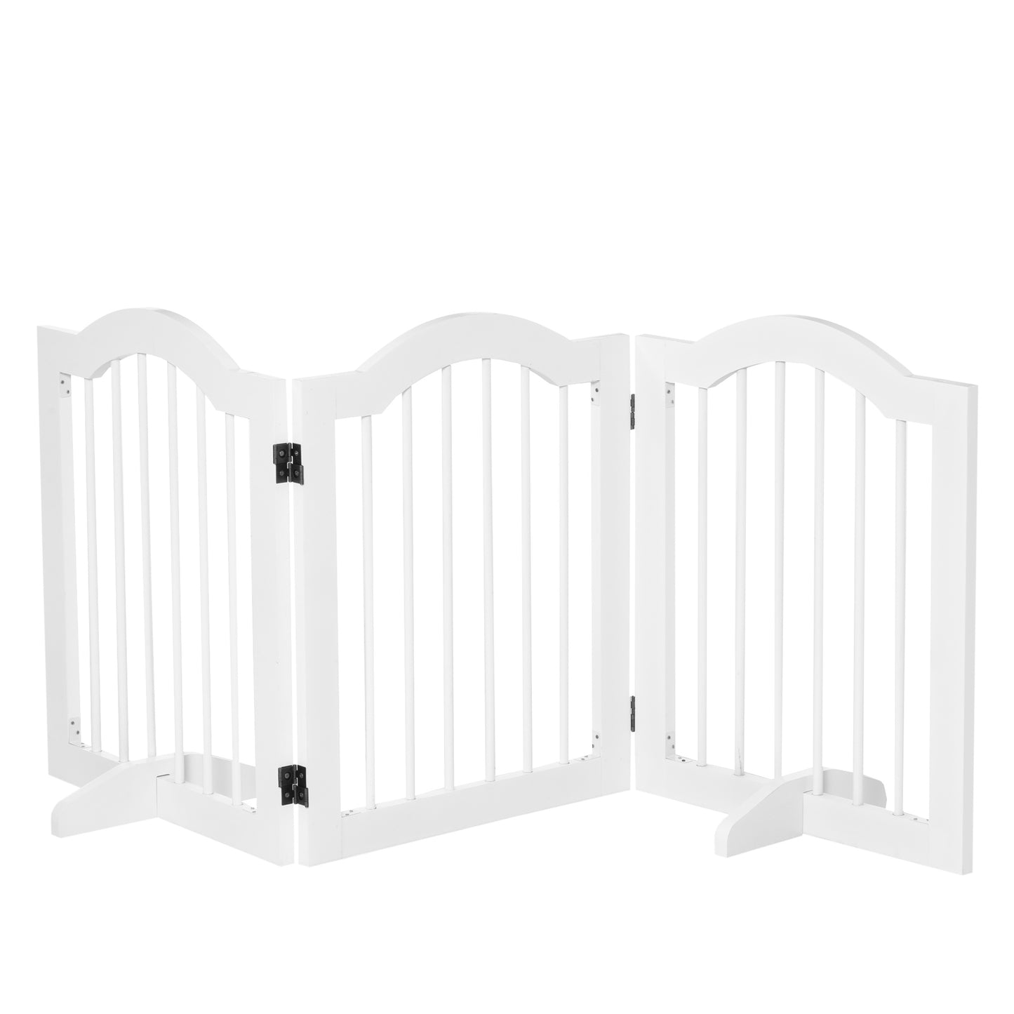 Pawhut Barrera De Seguridad Plegable De Perros Pequeños Con 2 Soportes_0