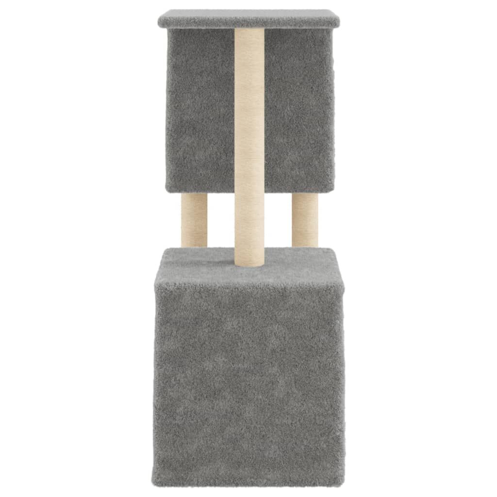 Vidaxl Rascador Para Gatos Con Postes De Sisal Gris Claro 86 Cm_4