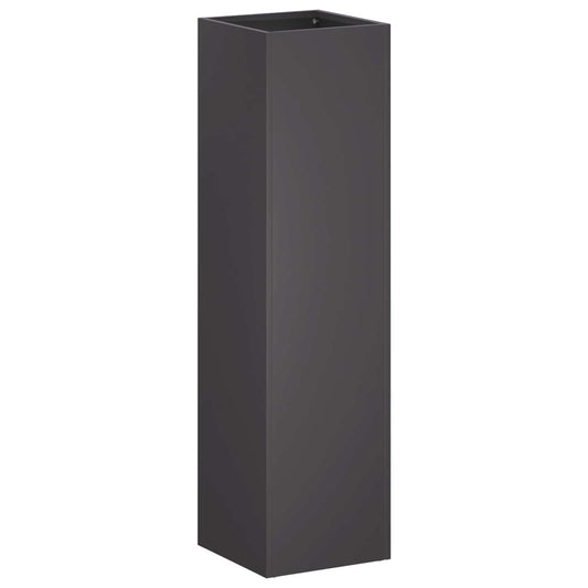 Macetero De Jardín Negro 20 X 20 X 75 Cm Acero Laminado En Frío_0