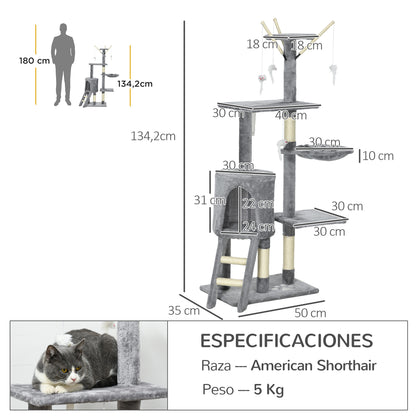 Pawhut Árbol Rascador Para Gatos Grande_2