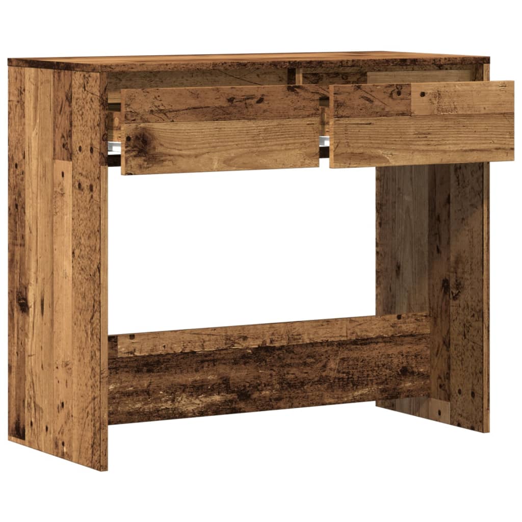 Mesa Consola Madera Ingeniería Madera Envejecida 89x41x76,5 Cm_3
