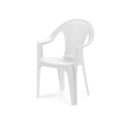 Pack 4 Sillas De Exterior Coral Apilables, Polipropileno, Blanco, 54 X 81 X 56_2