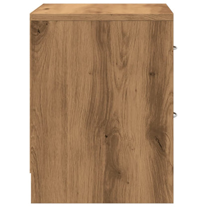 Mesita De Noche Madera De Ingeniería Roble Artisian 40x30x40 Cm_4