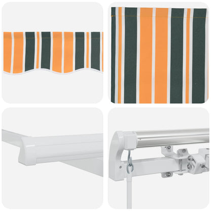 Toldo Retráctil Verde Y Amarillo 300 X 250 X 165 Cm_3