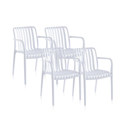 Pack 4 Sillas De Exterior Jamie Arm Polipropileno, Blanco, 57,5 X 81 X 55,5_1