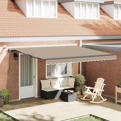 Toldo Retráctil Beige 400 X 300 Cm Poliéster_1