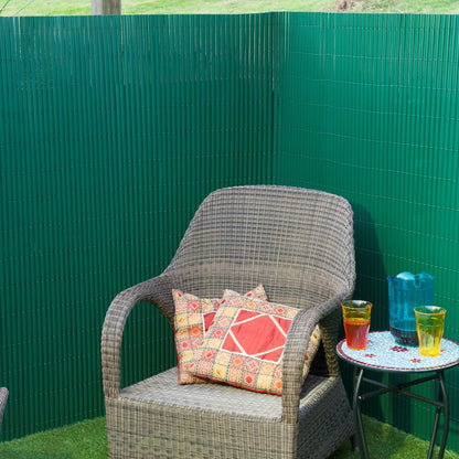 Nature Valla Cañizo De Ocultación Jardín Doble Cara Pvc Verde 1x3 M / Vetonek_2