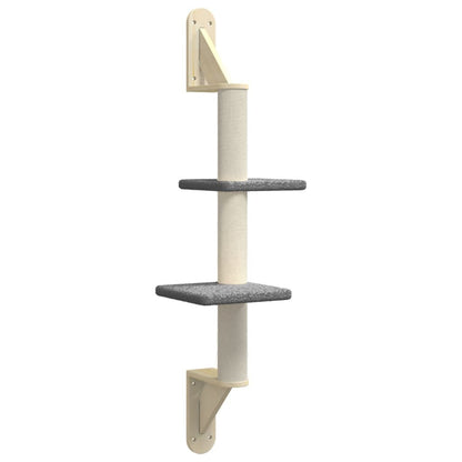Vidaxl Árbol Rascador Para Gatos De Pared Gris Oscuro 108 Cm_0