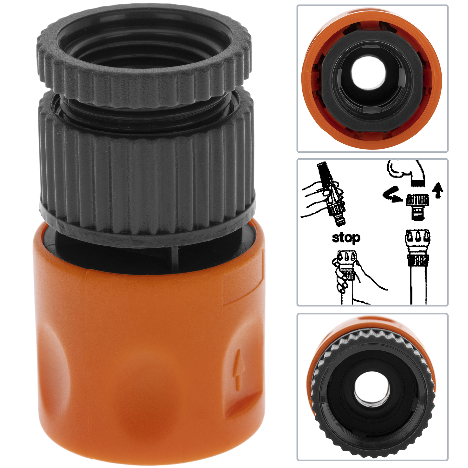 Conector Rápido Para Grifo Con Rosca Macho De 1/2_2