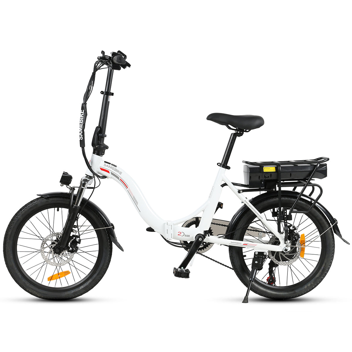 Bicicleta Eléctrica Plegable Samebike Jg20 350w-36v-10ah (360wh) - Rueda 20 Color Blanco_0
