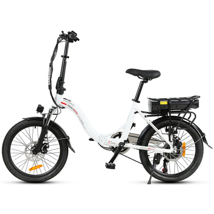 Bicicleta Eléctrica Plegable Samebike Jg20 350w-36v-10ah (360wh) - Rueda 20 Color Blanco_0