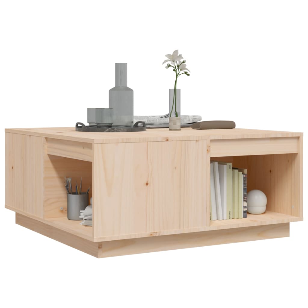 Mesa De Centro Madera Maciza De Pino 80x81x36,5 Cm_2