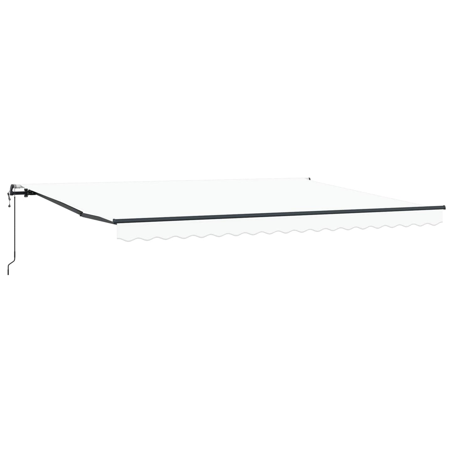 Toldo Retráctil Blanco 450 X 300 Cm Tela Y Aluminio_0