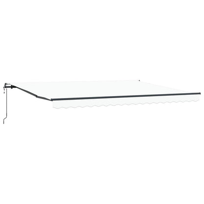 Toldo Retráctil Blanco 450 X 300 Cm Tela Y Aluminio_0
