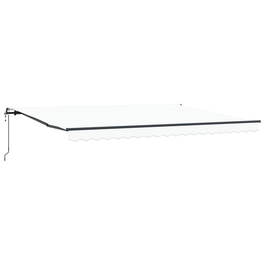 Toldo Retráctil Blanco 450 X 350 Cm Tela Y Aluminio_0