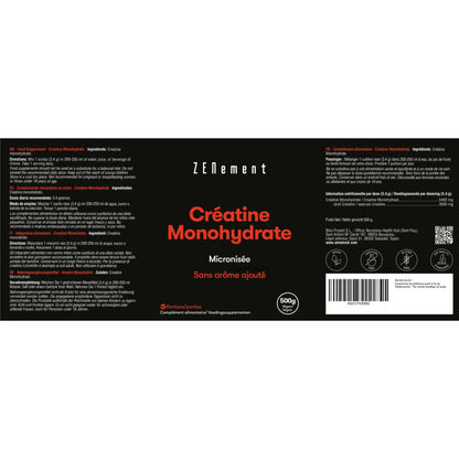 Creatina Monohidrato Zenement, 500 g
