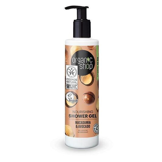 Gel de Ducha Nutritivo Macadamia Aguacate Organic Shop 280 ml