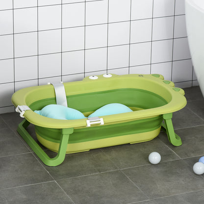 Homcom Bañera Plegable Para Bebé 0-3 Años 50l Con Cojín Incluido 80x53,9x20,8 Cm_1