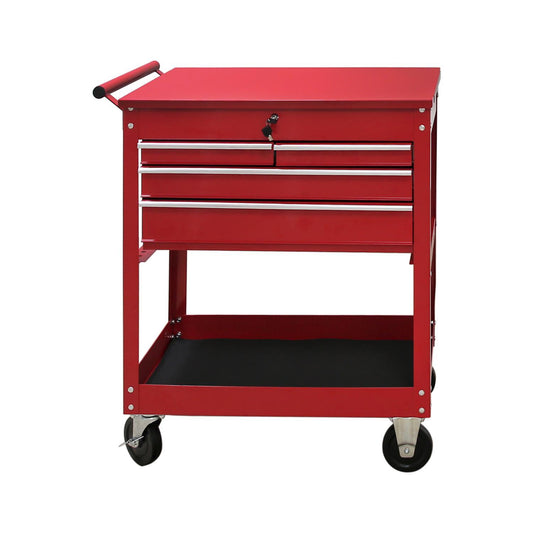 Carro Portaherramientas Metalico 86x44x99 Cm. Con 4 Cajones Y 2 Bandejas