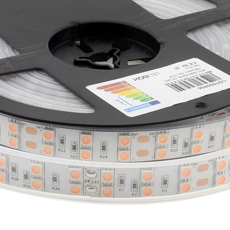 Tira Led Smd5050, Dc24v, 5m (120 Led/m), Rosa - Ip67, Rosa/magenta_3
